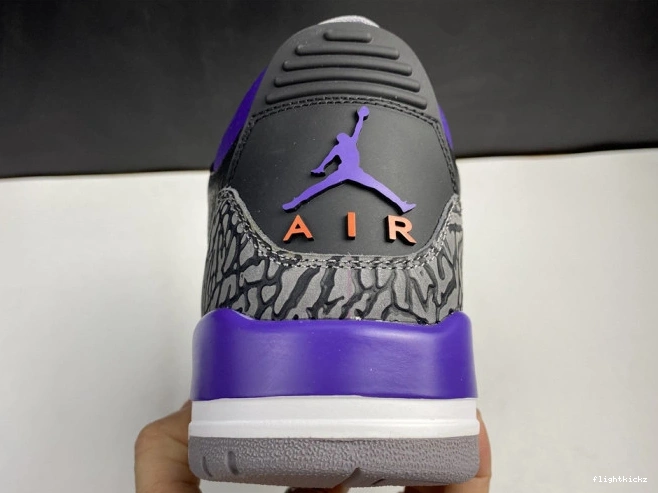 Jordan 3 Purple 050 Court Black CT8532 Air Retro 0803